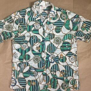 Women’s Da-Rue of California short-sleeved button-down blouse